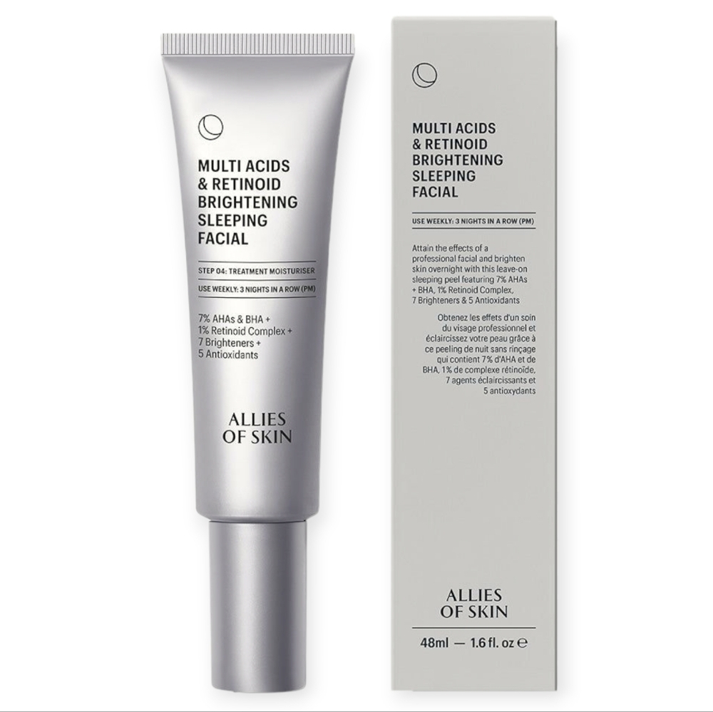 Allies of Skin Multi Acids & Retinoid Brightening Sleeping Facial - Silver